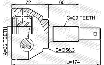 Шарнирный комплект, приводной вал 0210-T31M9