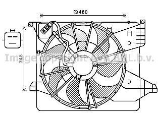 Вентилятор, охлаждение двигателя AVA QUALITY COOLING KA7539 для KIA SORENTO