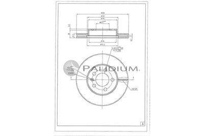 ASHUKI by Palidium P330-250 Тормозные диски  для SKODA KAMIQ (Шкода Kамиq)