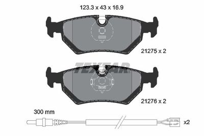 Комплект тормозных колодок, дисковый тормоз TEXTAR 2127501 для LANCIA ZETA