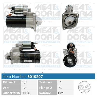 MEAT & DORIA 5010207 Стартер  для FIAT 500L (Фиат 500л)