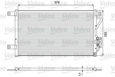 VALEO 810929 Радіатор кондиціонера для MITSUBISHI (Митсубиши)