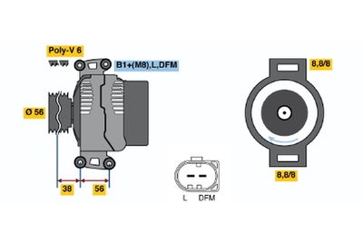 Alternator 0 124 525 088