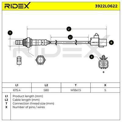ламбда-сонда RIDEX 3922L0622