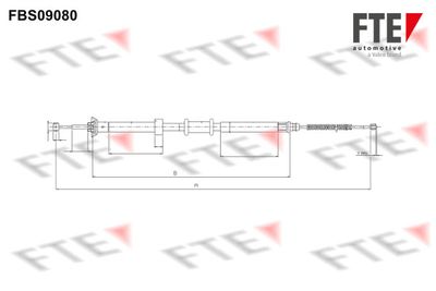 Тросик, cтояночный тормоз FTE 9250300 для FIAT PANDA