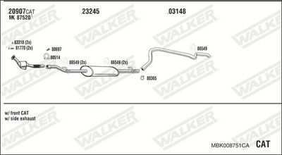 SISTEM DE ESAPAMENT WALKER MBK008751CA