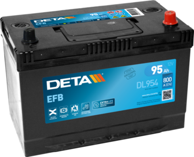 Стартерная аккумуляторная батарея DETA DL954 для KIA K3600
