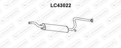 Предглушитель выхлопных газов VENEPORTE LC43022 для LANCIA DELTA