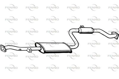 Средний глушитель выхлопных газов FENNO P3973 для MITSUBISHI CARISMA
