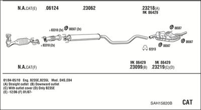 Układ wydechowy WALKER SAH15820B