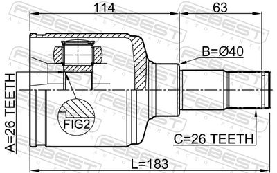 Joint Kit, drive shaft 2111-TRCLH