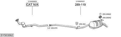 ABGASANLAGE BOSAL SYS03562