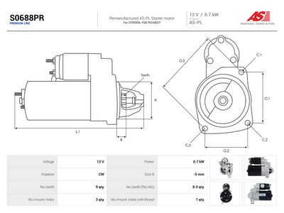 Starteris AS-PL S0688PR
