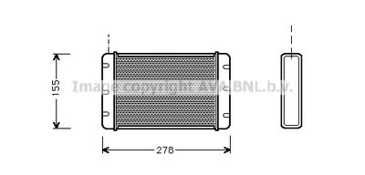 Теплообменник, отопление салона AVA QUALITY COOLING AU6052 для AUSTIN PRINCESS