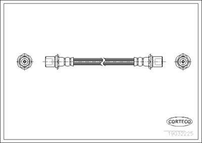 CORTECO 19032225 Тормозной шланг  для TOYOTA TERCEL (Тойота Теркел)