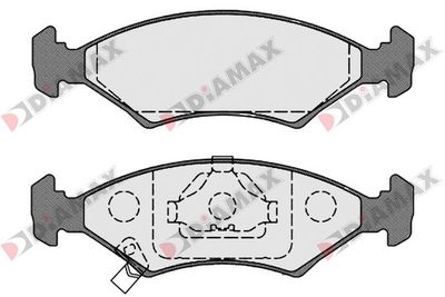 Комплект тормозных колодок, дисковый тормоз DIAMAX N09310 для KIA SEPHIA