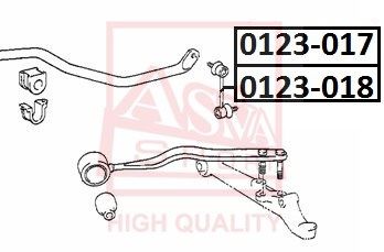 Тяга / стойка, стабилизатор ASVA 0123-018 для LEXUS LS
