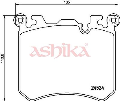 Bremsekloss sett ASHIKA 50-00-0133 for ROLLS-ROYCE, BMW