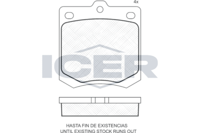 Комплект тормозных колодок, дисковый тормоз ICER 180110 для MAZDA 1000