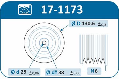 Remenica kľukového hriadeľa IJS GROUP 17-1173