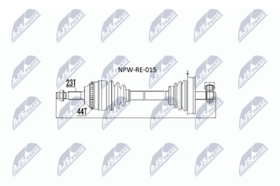 Wał napędowy NTY NPW-RE-015