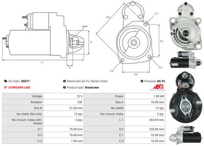 STARTER AS-PL S0271 4