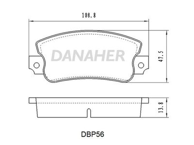 Комплект тормозных колодок, дисковый тормоз DANAHER DBP56 для RENAULT 16