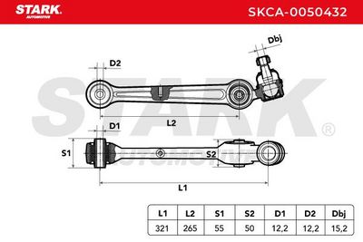 носач, окачване на колелата STARK SKCA-0050432