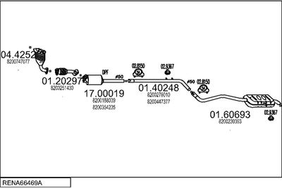 SISTEM DE ESAPAMENT MTS RENA66469A019039
