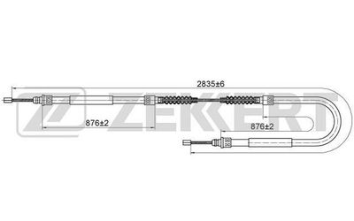 Тросик, cтояночный тормоз ZEKKERT BZ-1128 для FIAT DUCATO