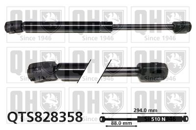 Газовая пружина, капот QUINTON HAZELL QTS828358 для MINI MINI COOPER