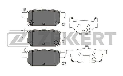 Комплект тормозных колодок, дисковый тормоз ZEKKERT BS-2433 для SUZUKI SWIFT