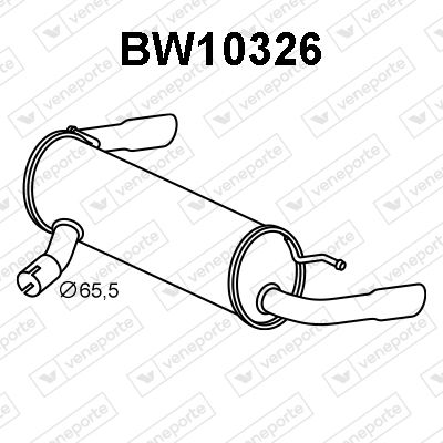 VENEPORTE BW10326 Глушитель выхлопных газов  для BMW 3 (G20, G80) 330 e Plug-in-Hybrid