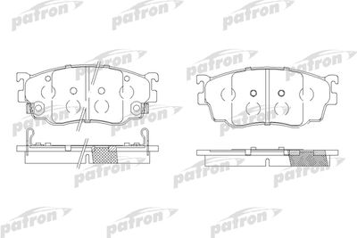 Комплект тормозных колодок, дисковый тормоз PATRON PBP1557 для MAZDA 323