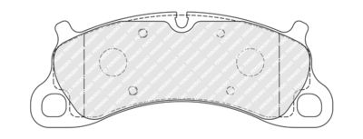 Комплект тормозных колодок, дисковый тормоз FERODO FDB4664 для PORSCHE 918