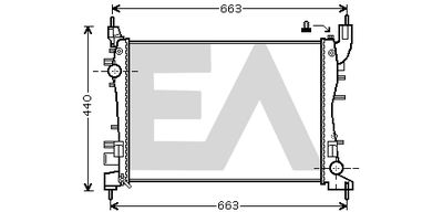 Радиатор, охлаждение двигателя EACLIMA 31R25132 для FIAT LINEA