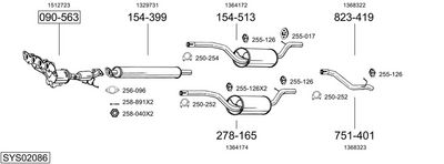 Изпускателна система BOSAL SYS02086