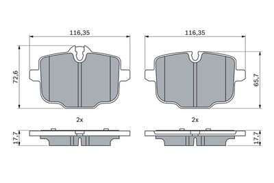 SET PLACUTE FRANA FRANA DISC BOSCH 0986424922 4