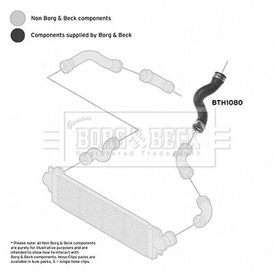 Charge Air Hose Borg & Beck BTH1080