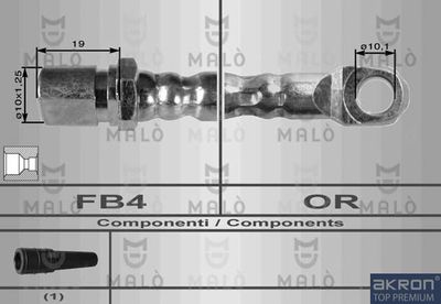Тормозной шланг AKRON-MALÒ 8362 для SEAT 127