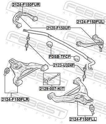 SET șURUBURI DE CORECțIE ALUNECARE FEBEST 2129007KIT 1