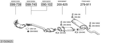 Układ wydechowy BOSAL SYS05625
