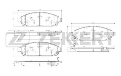 Комплект тормозных колодок, дисковый тормоз ZEKKERT BS-2982 для JEEP COMMANDER