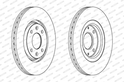 BREMSSCHEIBE FERODO DDF489 1