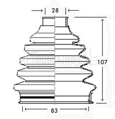 Bellow, drive shaft Borg & Beck BCB2330