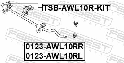 BRAT/BIELETA SUSPENSIE STABILIZATOR FEBEST 0123AWL10RL 1