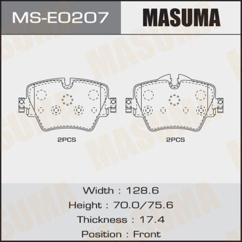 Комплект тормозных колодок MASUMA MS-E0207 для BMW X1