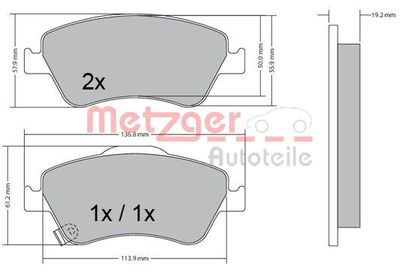 Brake Pad Set, disc brake 1170299