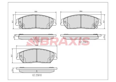 BRAXIS AA0739 Тормозные колодки и сигнализаторы  для TOYOTA CAMRY седан (_V4_) 2.4 (ACV40_)