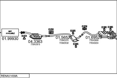 Układ wydechowy MTS RENA51459A019498